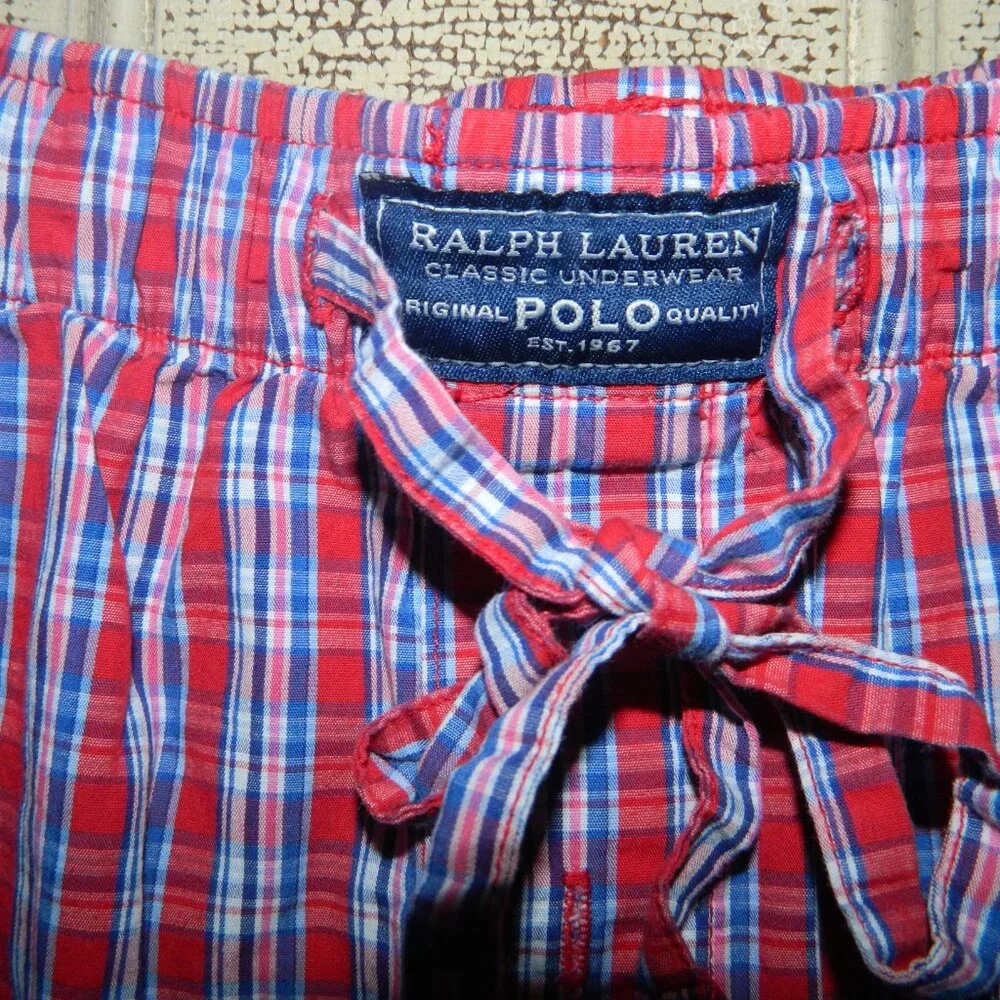 Polo Ralph Lauren Plaid Pajama PJ Relax Pants Size M (UU-46)